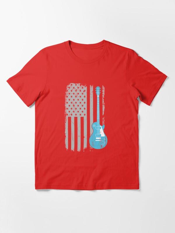 guitar flag t shirt