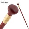 Red Round Wooden Single Joint Walking Stick Decorative Cospaly Party Wood Walking Cane Halloween Mace Wand Crosier 87cm