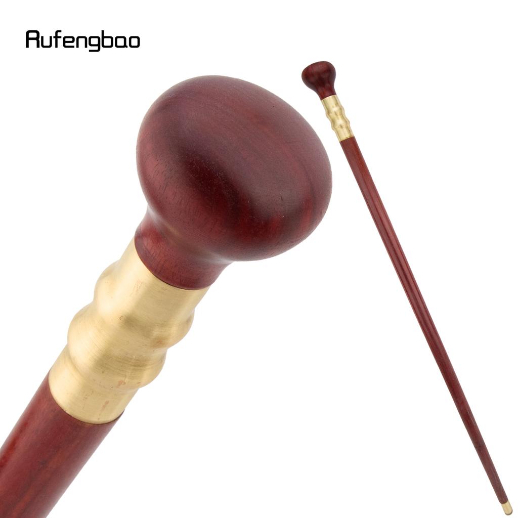 Red Round Wooden Single Joint Walking Stick Decorative Cospaly Party Wood Walking Cane Halloween Mace Wand Crosier 87cm