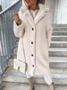 2024 Furry Long-Sleeved Lapel Women's Plush Coat - Autumn/Winter Collection.
