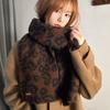 Korean Style Imitation Wool Scarf Lightweight Winter Shawl Fashion Leopard Print Scarf  Unisex