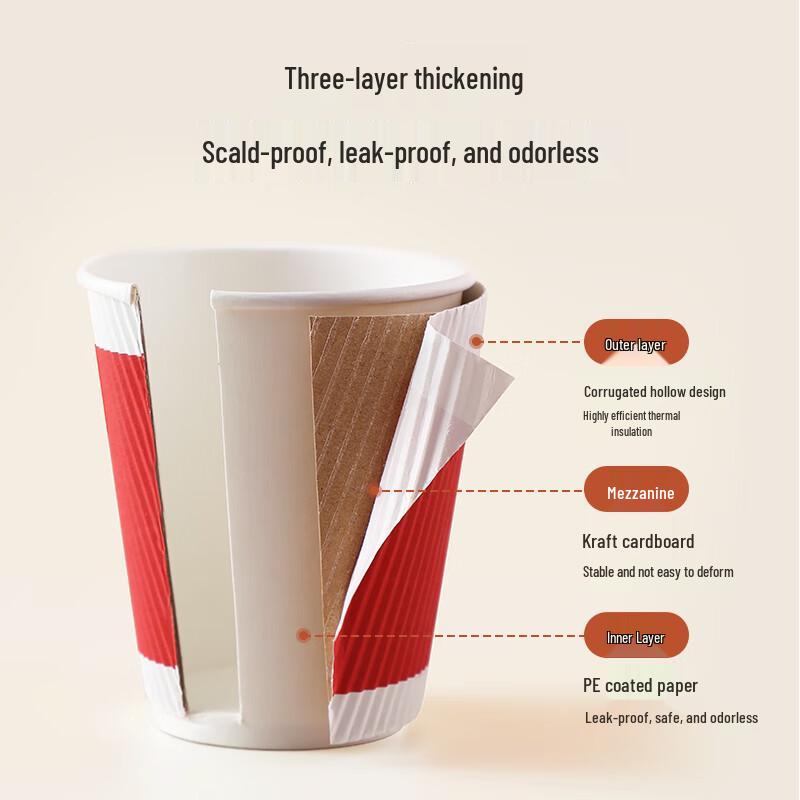 Meiliya Disposable Paper Coffee Cups