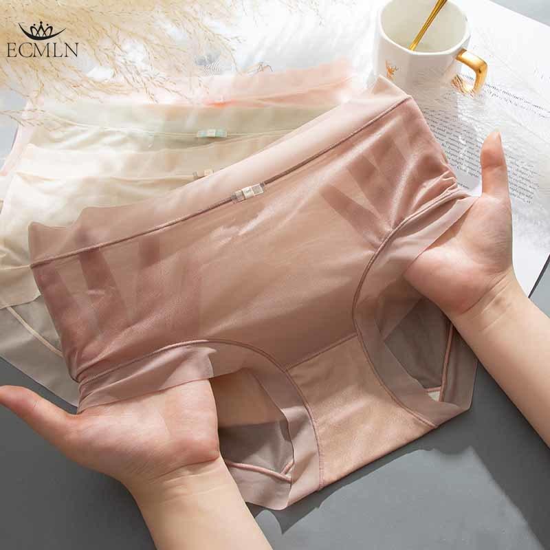 

Женское летнее тонкое шелковое нижнее белье бесшовное со средней талией, дышащее, сексуальное, с маской L