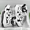 Famous brand men's shoes summer mesh breathable snake pattern student board shoes