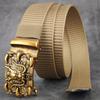 Belt, Men's Automatic Buckle Toothless Business Casual Men's Belt, Young People's Personality Trendy Nylon Canvas
