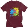 Amazigh Flag Splash Art Design Tshirt for Men Short Sleeves Leisure T Shirt Berber Proud Tifinagh Tshirts Pure Cotton Tee