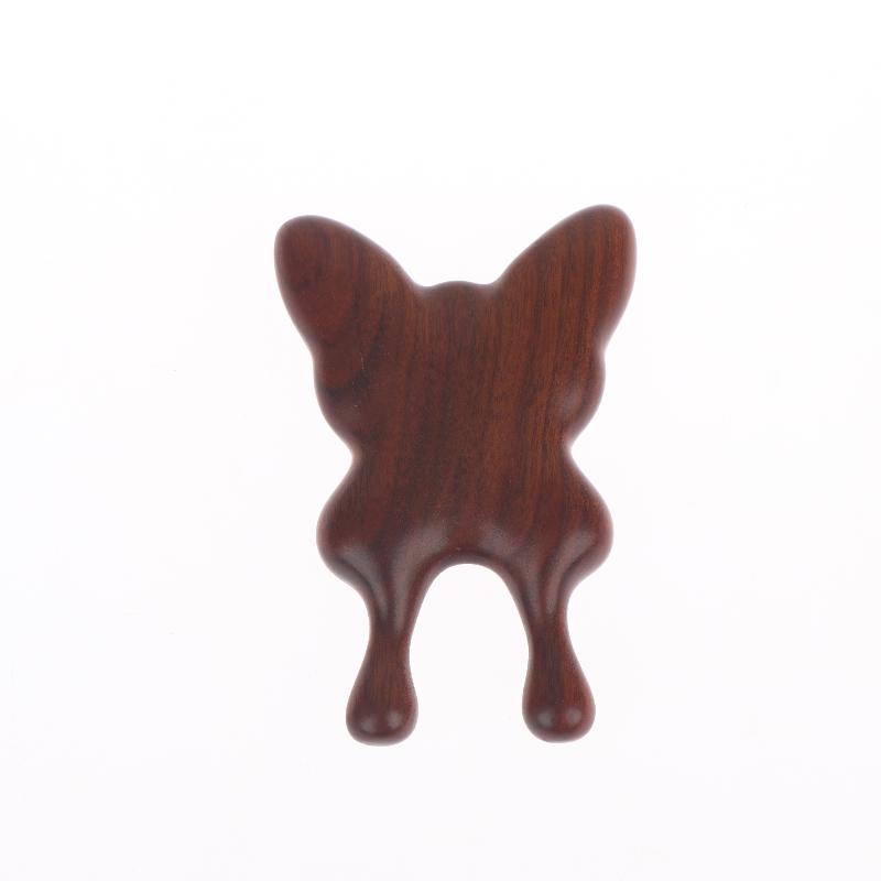 Eyes Facial Wood Gua Sha Tool, Natural Sandalwood Butterfly Shape Nose Guasha Massage Tools, Face Manual Meridians Massager Tool 1pcs