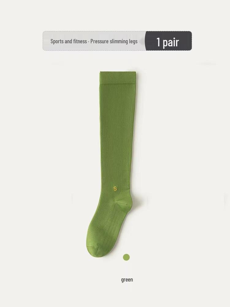 Women's Non-Slip Compression Calf Socks for Running, Skipping, Yoga, and Fitness