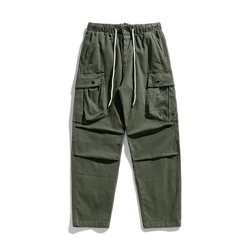 Working Pants Men's Spring and Autumn American Loose Trousers Men's Japanese Khaki Casual Trousers Autumn