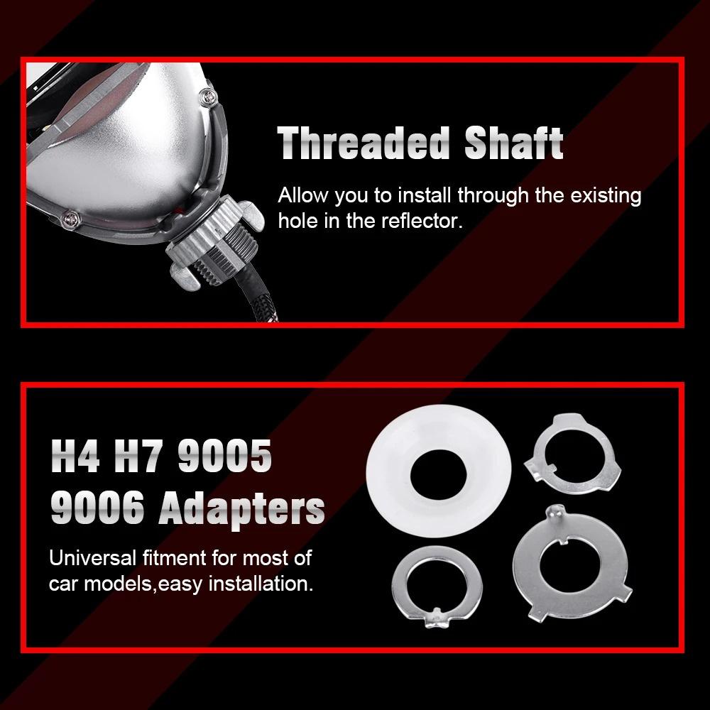 2.5 Inch Bi LED Projector Lens Led Light For H4 H7 9005 9006 Car Headlight Bulbs