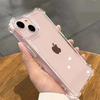 TPU Clear Film Dual-Layer Airbag Shock-Proof Silicone Phone Case For iPhone 17 16 Pro Max 15 14 Plus 13 12 11 16e Cover