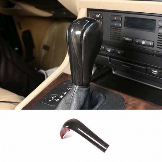 Shift Knob Cover Black Wood Grain 2005-12 Central Console Gear For BMW 3-Series