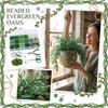 Bead Craft Kit with Glass Beads Wire Pins Scissors Pliers and Artificial Moss for Plant Decoration and DIY Projects