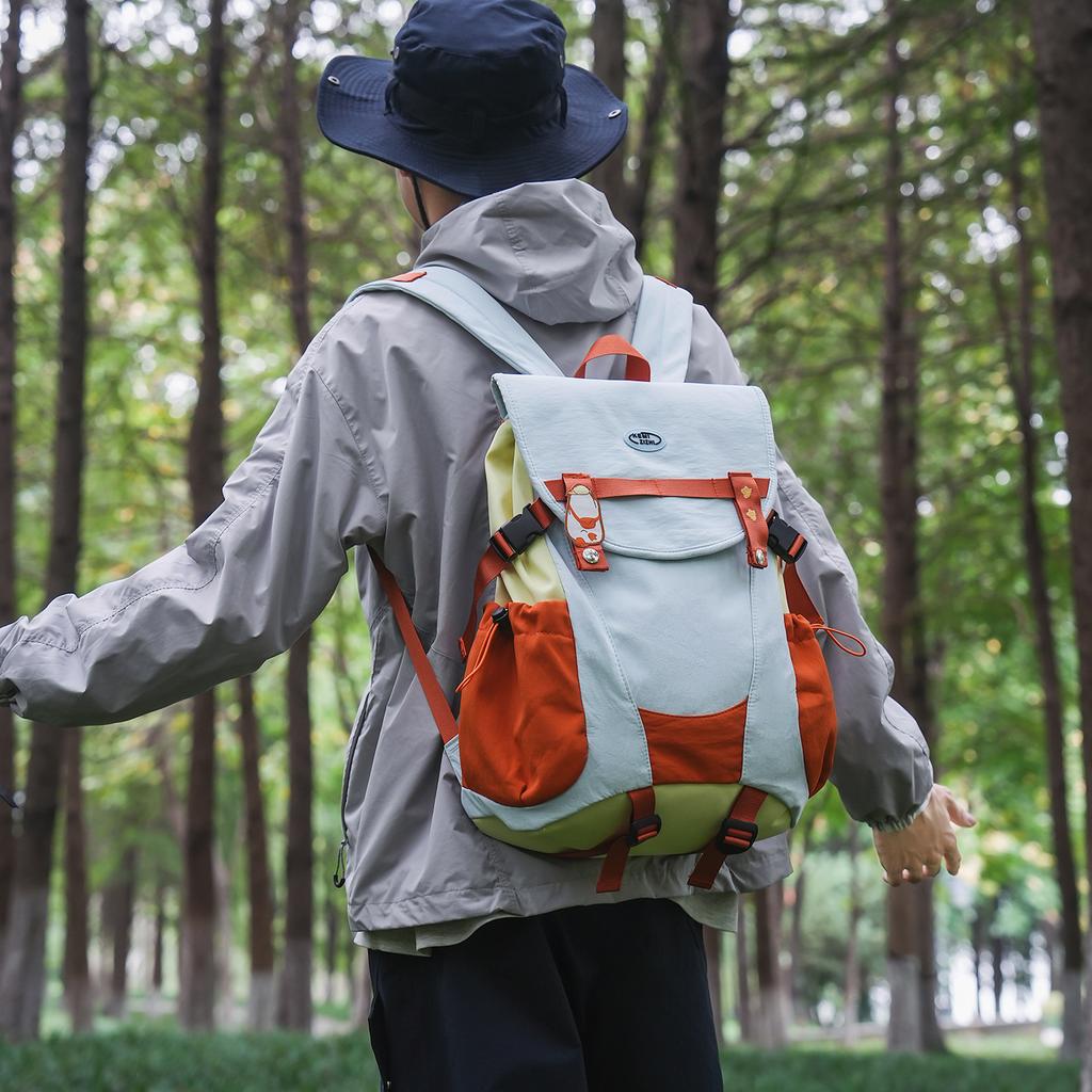 Commuter Backpack Color Matching Outdoor Sports Mountaineering Bag Men'S Large-Capacity Travel Computer Bag College Student Schoolbag