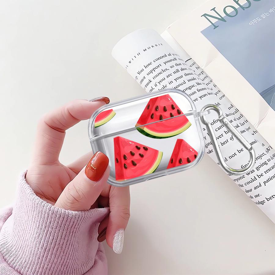 Fruit Watermelon Case For Airpods 4 Pro3 3 1 Pro2 Pro 2 Clear Earphone Cases Cover