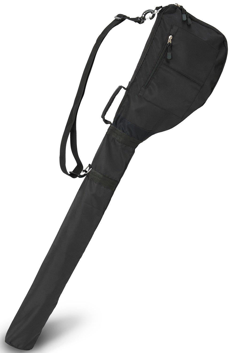 

EARTH LEAD Golf Club Case large compact 14 Can store up to 7 with zipper practice golf soft club black [Official] [Ultra lightweight, capacity,