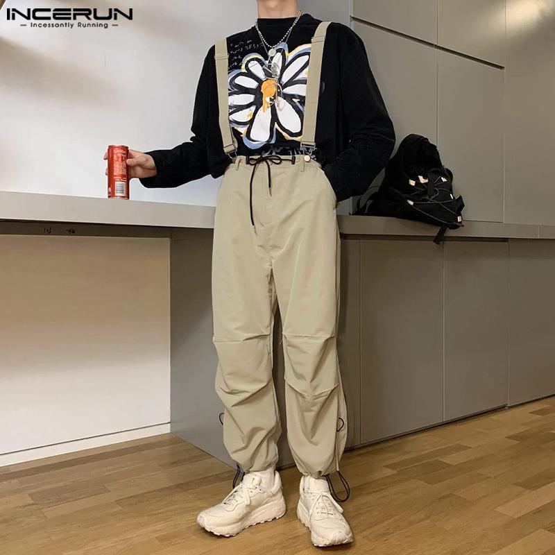 

INCERUN весенние мужские однотонные комбинезоны длинные комбинезоны брюки