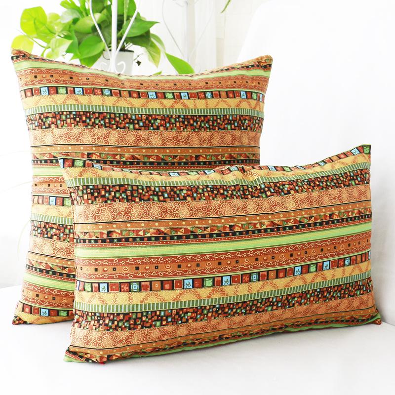 Ethnische Böhmische Baumwolle Leinen Dekorative Kissenhülle für Lange Kissen