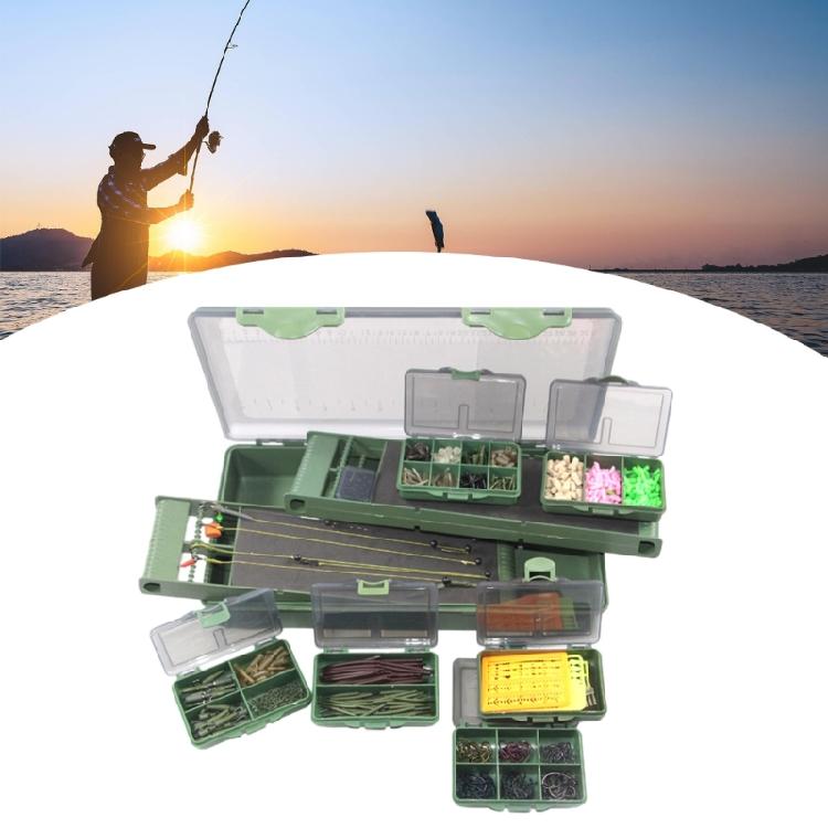 Clear Lid Tackle Box Case Fishing Lures Baits Hook Storage Case Multi Compartment Fishing Tackle Storage Box
