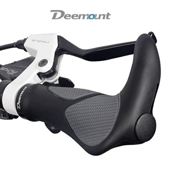 Deemount Bicycle Cow Horn Handlebar Grips for Cross Bikes and Mountain Easy Soft Rubber Tools Grips, Bikes, Grip, [Installation Included]