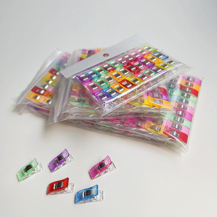 Set of 60 Red & White Edge Binding Clips for Sewing & Patchwork