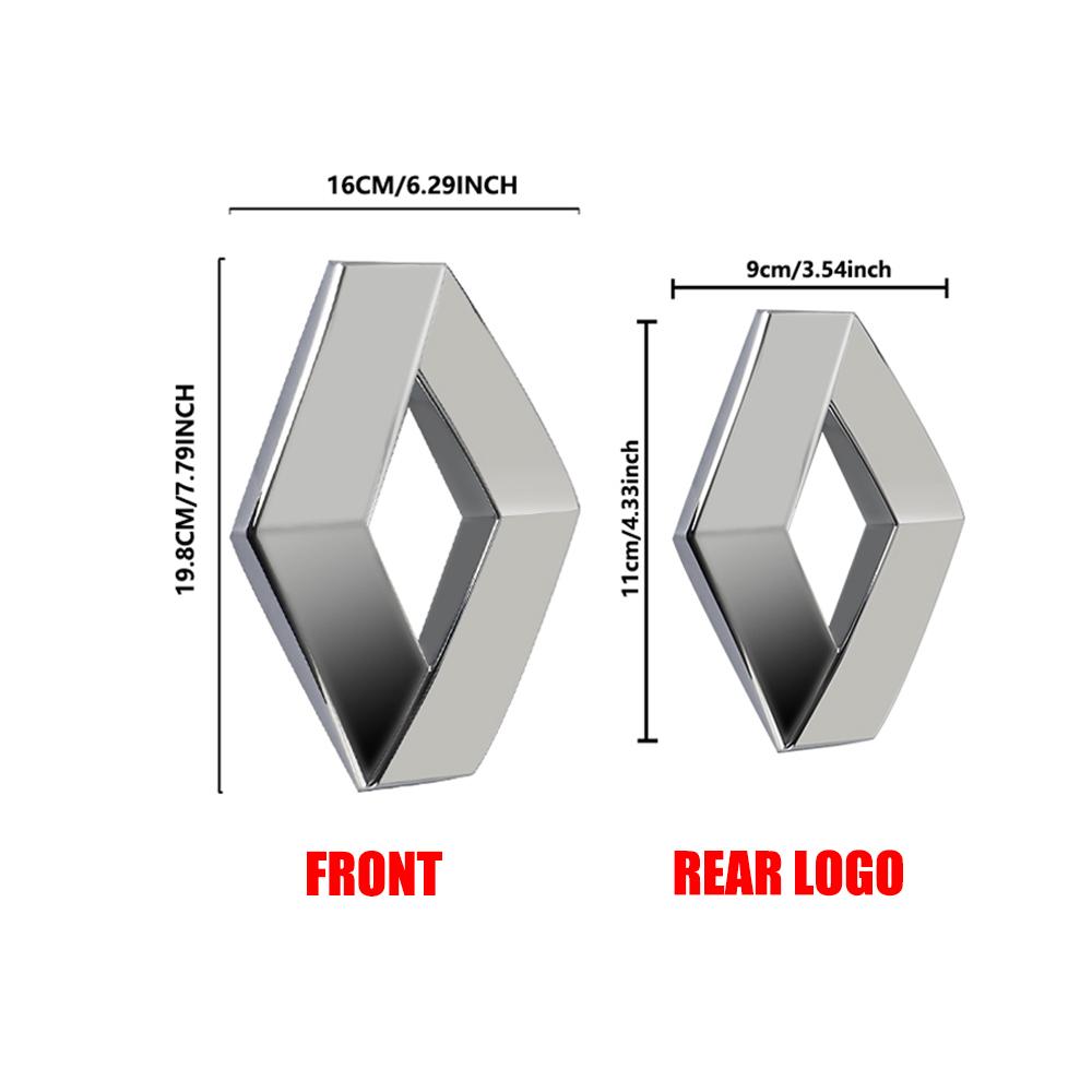 For Renault 2026 New Hub Caps Car Hood Front Grill Emblem Tail Trunk Logo Cover Decoration For Renault Loguna Duster Zoe Scenic