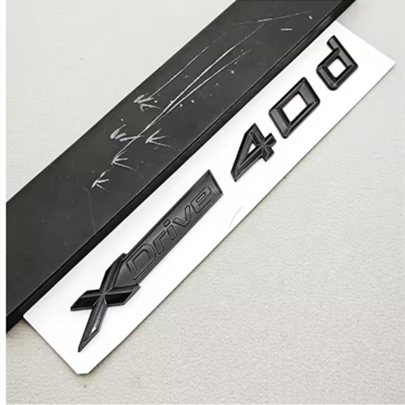 Emblema Adesivo Logo Nero 3D in ABS XDrive 30d 35d 40d 45d 50d 55d per Portellone Bagagliaio Parafango Laterale BMW X3 X5 X6 X7 F25 F15 G01 G05