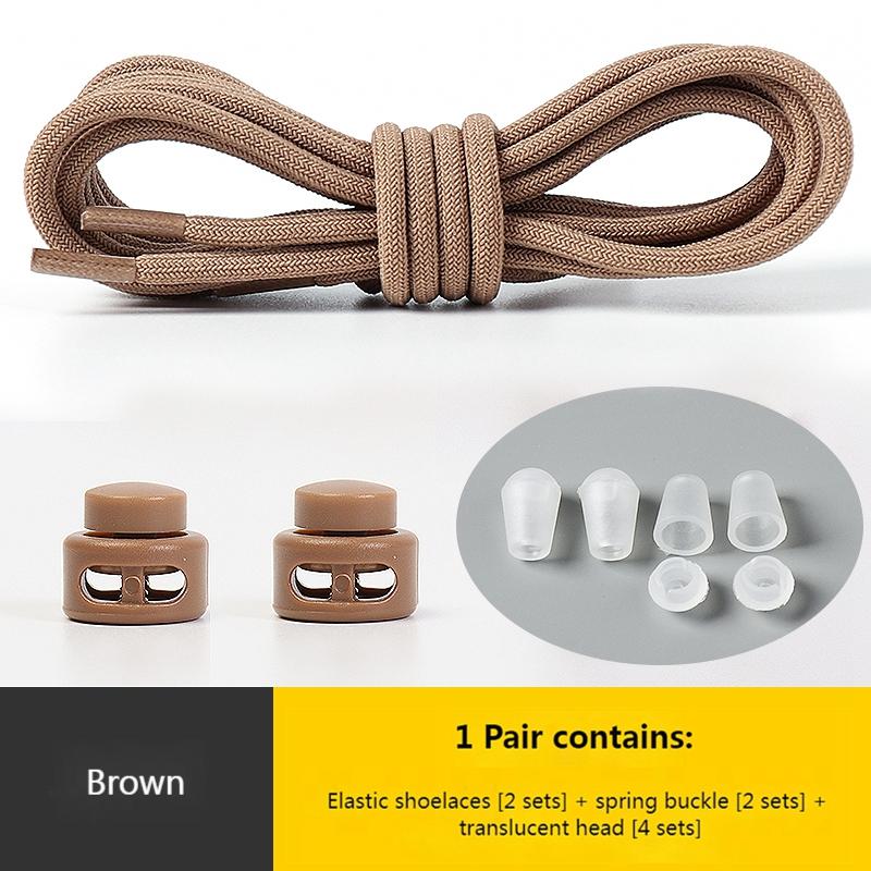 Elastic Laces Sneakers Round Lock Shoelaces Without Ties Kids Adult Quick Shoe Laces Rubber Bands Lazy Shoeace Shoes Accessories