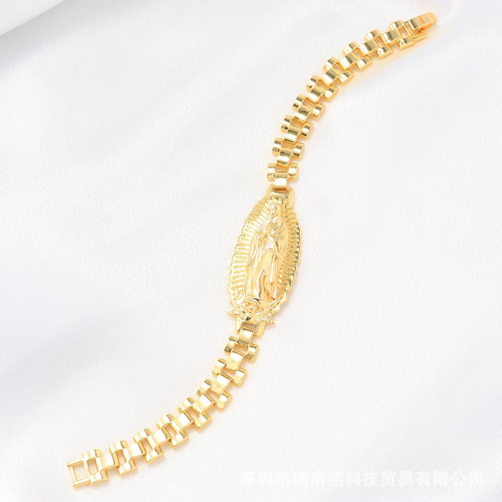 

Virgin Mary Hip-Hop Bracelet: Classic European & American Style Unisex Jewelry