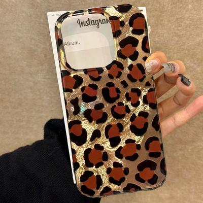 Luxury Gold Leopard Print Phone Case for Iphone 17 Air 16 15 14 13 11 12 Pro Max 7 8 Plus X XS XR SE 2022 2020 16e Shell Cover
