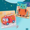 3D Wooden Puzzle Cartoon Animal Traffic Jigsaw Early Learning Cognition Game Puzzle Toys for Children Gift