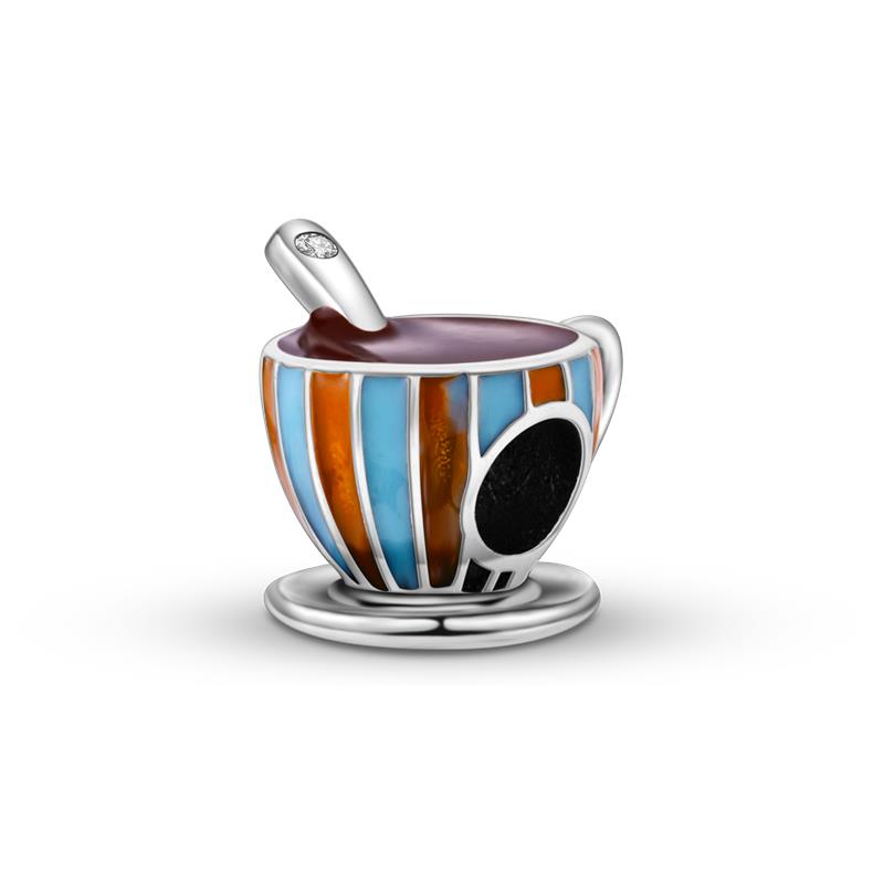 New Product Copper Color Coffee Afternoon Tea Perfume Series Charms Fit Pan Bracelet Diy Beads Woman Jewelry Deals
