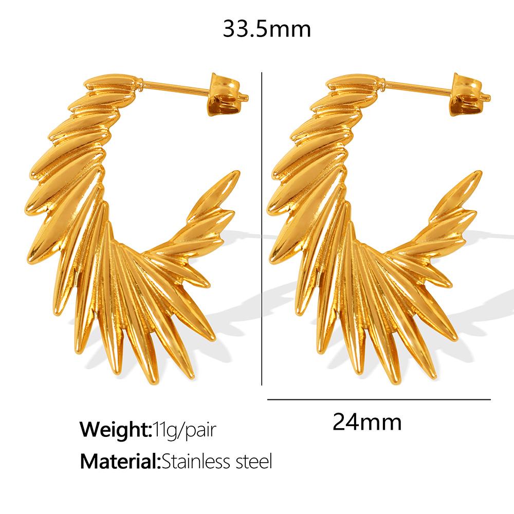Angel Wings Titanium Steel Stud Earrings – Elegant, Fashionable Jewelry for Women