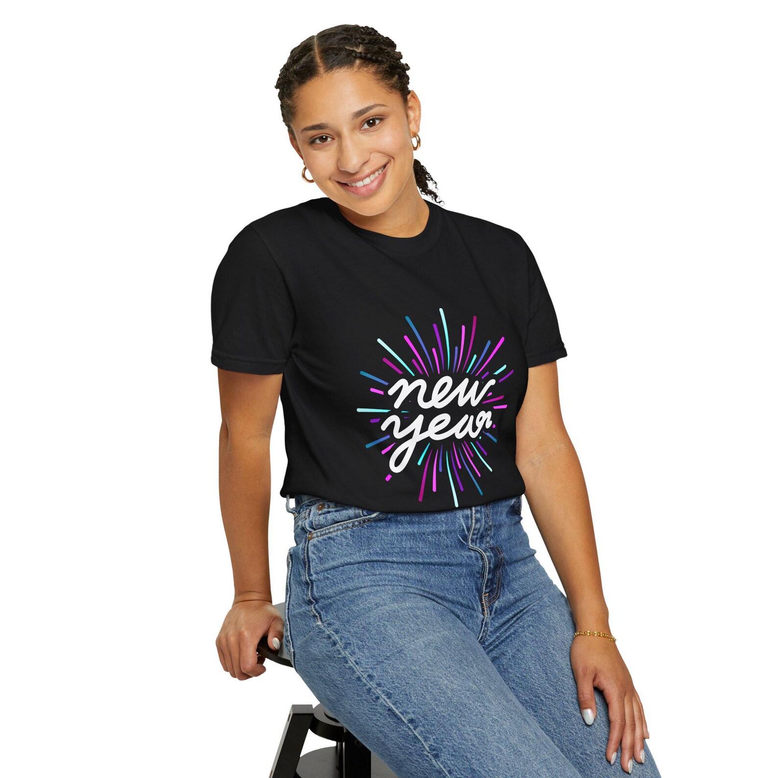 New Year Fireworks T-shirt | New Years Graphic Tee 4XL