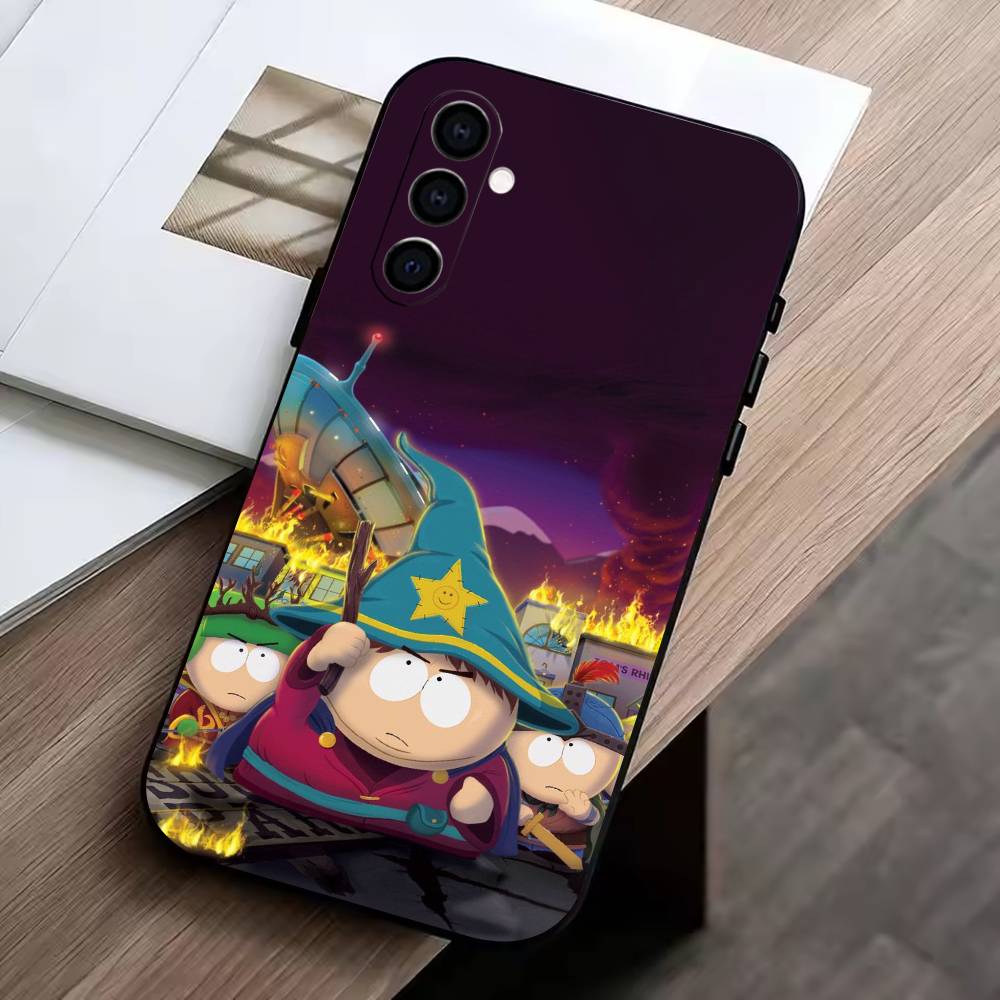 

C-Cartoon S-Souths P-Park Phone Case For Samsung Galaxy A73,A72,A71,A70,A53,A52,A51,Others Soft Black Cover Samsung a51 4g