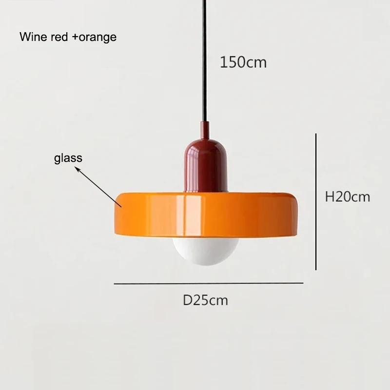 Retro Color Glass Pendent Hanging Lamp Home Decor For Living Dining Bedroom Kitchen Island Suspended Chandelier Furniture E27