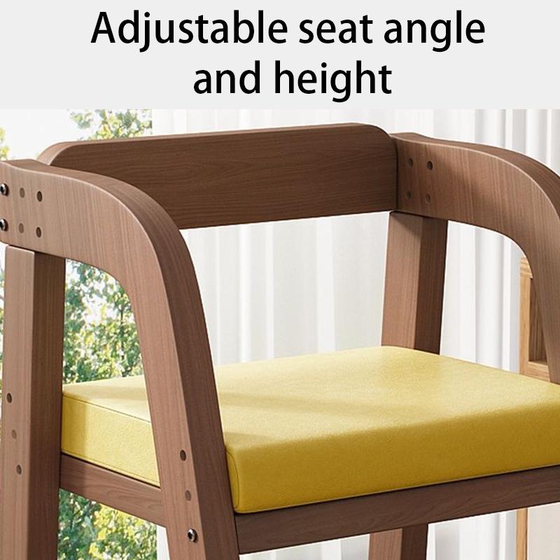 Solid Wood Children Dining Chair Modern Baby Eating Armchair Home Interior High Stool Comfortable Dining Chair Nordic Furniture