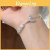 Zircon Fish Tail Glass Starfish Bracelet With Sparkling Inlaid Stones For Elegant Women