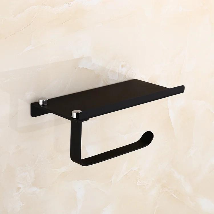 Nástěnný držák na toaletní papír v koupelně z nerezové oceli Organizér na police na ubrousky