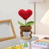 Yousheng Crocheted Sunflower Doll Emotional Inspirational Support Potted Plant Doll Handmade Inspirational Doll with Positive Card for Cheer Up Gift
