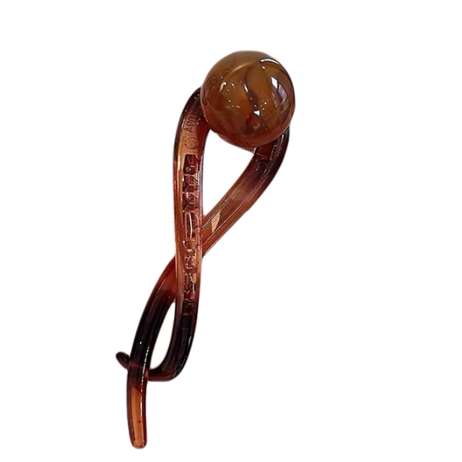 

Ретро-заколка для волос с жемчугом на затылке, элегантная заколка, темпераментный головной убор One Size коричневый