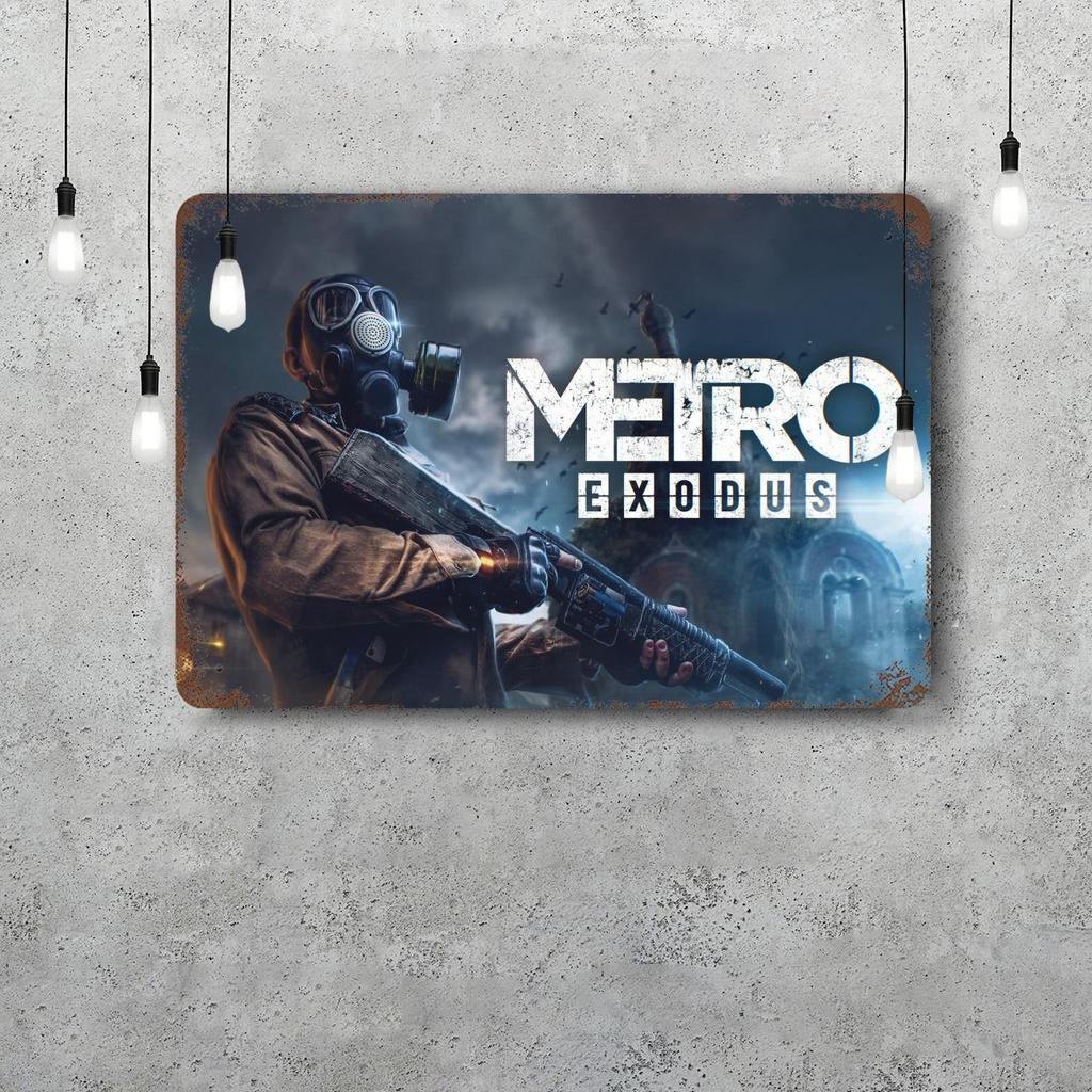 Metro Exodus Plaques Métalliques décoration murale Vieilles Plaques en Fer Blanc Capitaine Affiche Métallique Décor pour Bar Pub Club Décoration Murale