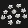 50-100pcs 15mm ABS Flowers Imitation Pearl Material Loose Beads Caps for DIY Bracelets Necklaces Jewelry Making Supplies