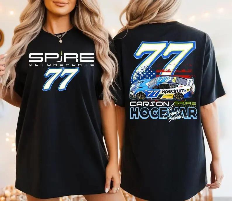 Carson Hocevar Nein. 77 Vintage NASCAR Rennfahrer Fan Grafik T-Shirt S-5XL