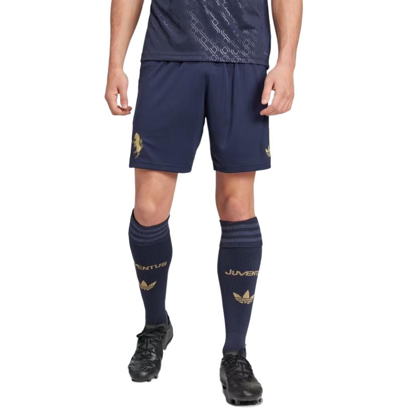 Adidas Originals Juventus Logo Print Three Stripes Short Football Shorts Men shorts Legendary-Ink-Blue IY5245