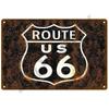 Route 66 Metal Sign House Plaque Metal Poster Tin Sign Plate Wall Posters Vintage Retro Aesthetic Room Decor Wall Art Decoration