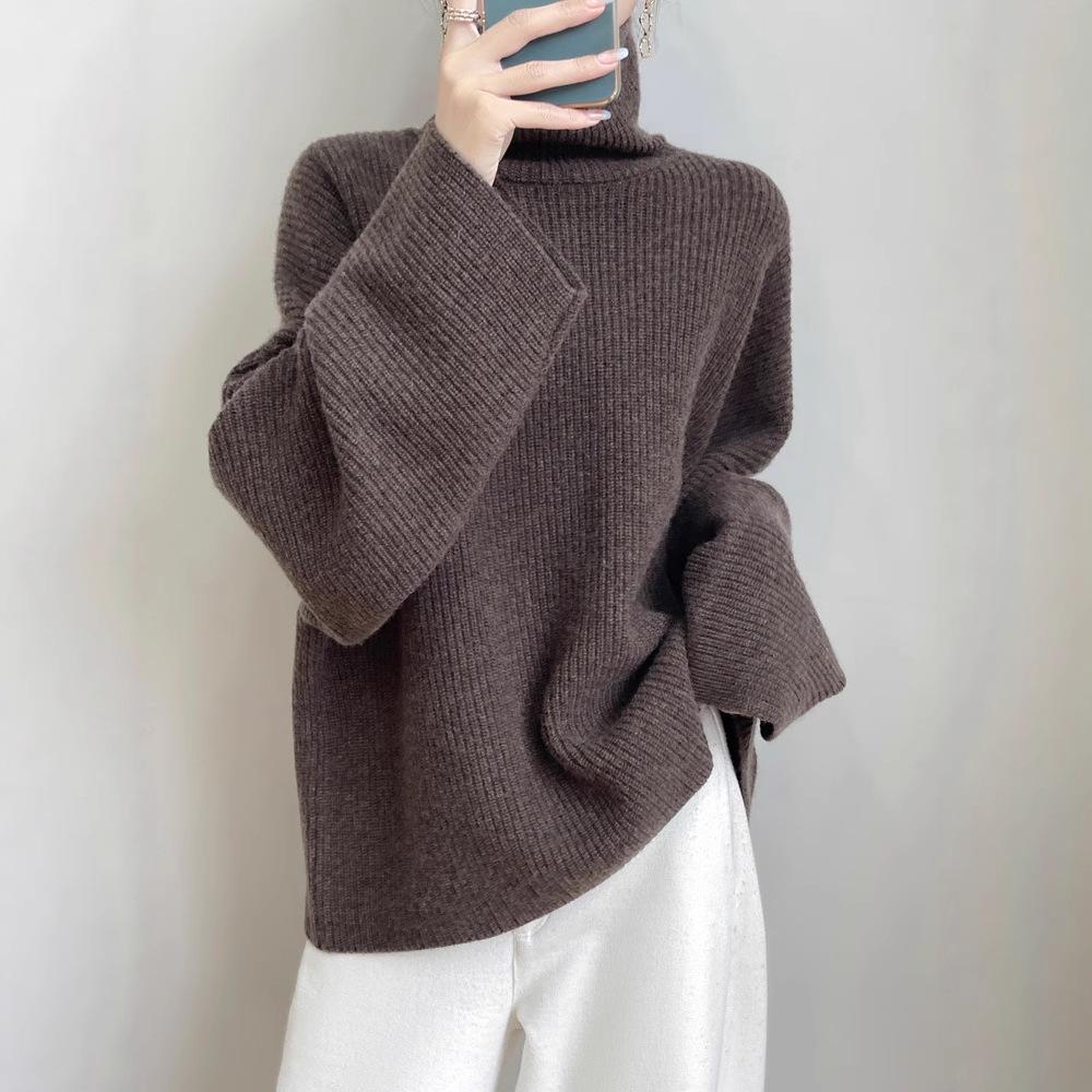 Autumn/Winter High Neck Loose Wool Sweater for Women, 2026 Style
