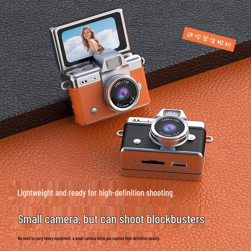 Retro Flip Screen Digital Card Camera for Students and Travelers