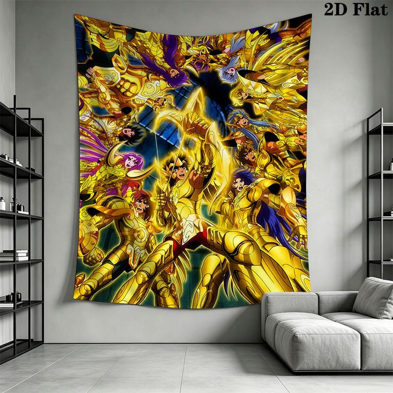 Saint Seiya Legend Continues Tapestry Background Cloth Fashion Print Background Wall Hanging Cloth Soft Christmas Gift