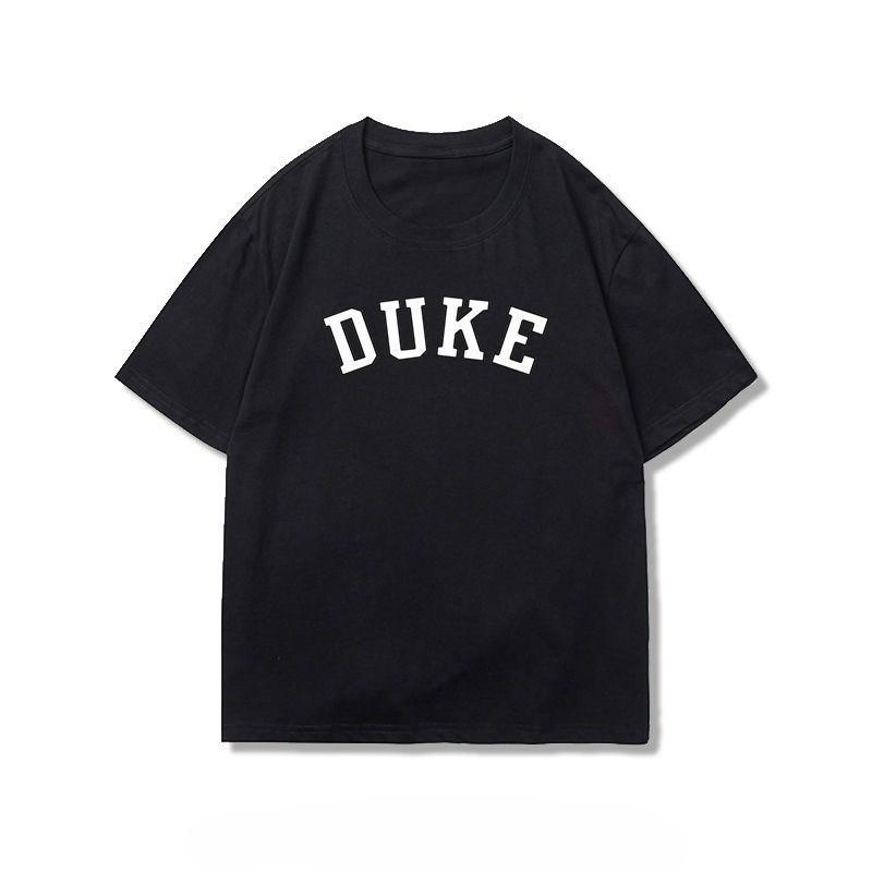 2026 Duke Letter Print TShirt Suitable for Both Unisex and Unisex Ideal for Daily Wear Made of Pure Cotton